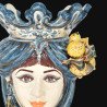 Sicilian ceramic "Moor's head" with sicilian lemons from Caltagirone  - 2