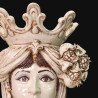 Ceramic Head with pomegranates h 40 Ivory Line female - Sofia Ceramica  - 2