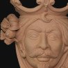 Ceramic Head with lemons h 25 terracotta male  - 2