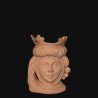 Ceramic head h 20 terracotta male  - 1