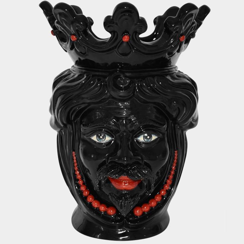 Sicilian ceramic "Moor's head" from Caltagirone.  - 1