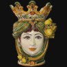 Ceramic Head with lemons h 40 green/orange female  - 4