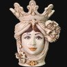 Ceramic Head with pomegranates h 40 Ivory Line female - Sofia Ceramica  - 1