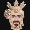 Ceramic Head with pomegranates h 40 Ivory Line male - Sofia Ceramica  - 1