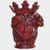 Ceramic Head with lemons h 40 bordeaux female  - 1