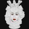 Modern Head vase h 50 white line female made in italy  - 1