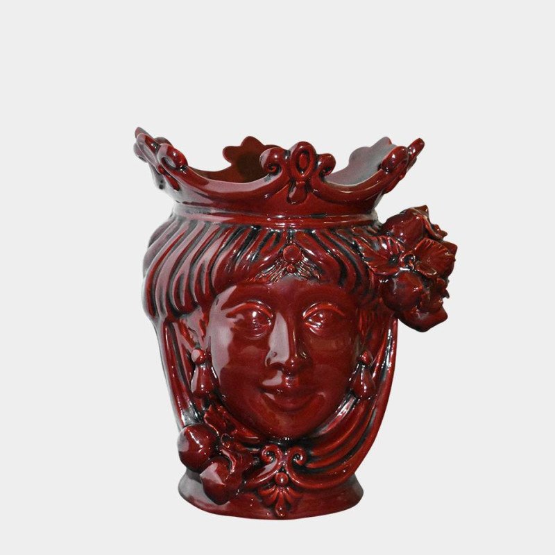 Ceramic Head with lemons h 25 bordeaux female  - 1