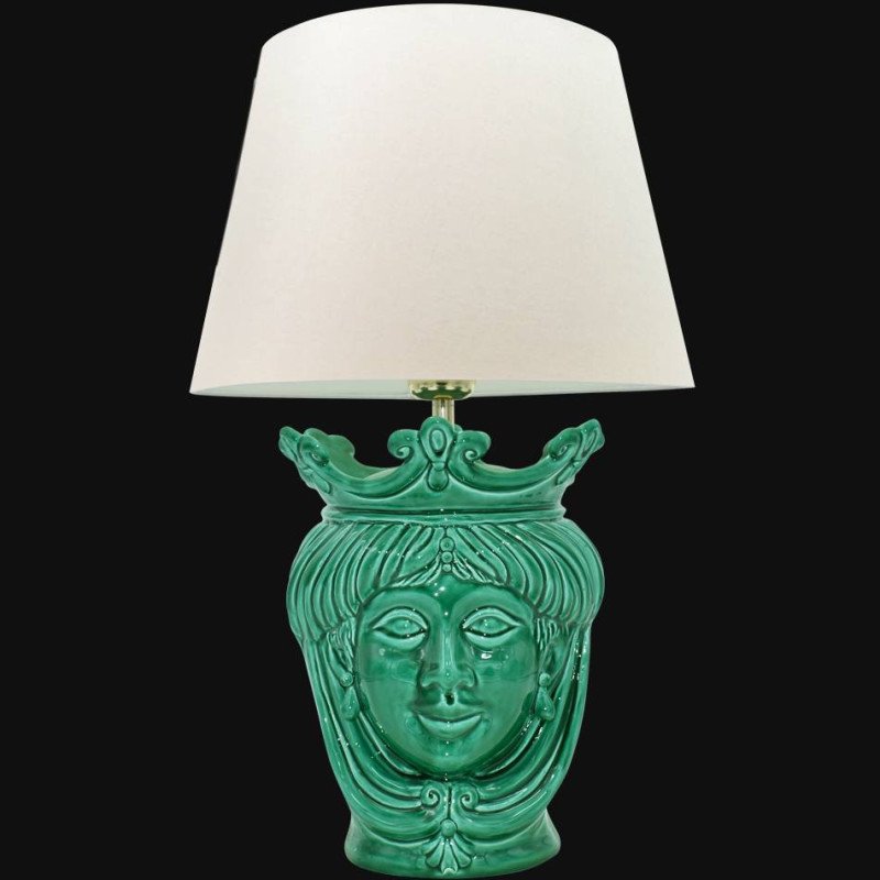 Modern Sicilian ceramic lamp "Moor's head" from Caltagirone.  - 1