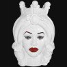 Head vase h 40 turban white line w/ expression female  - 1