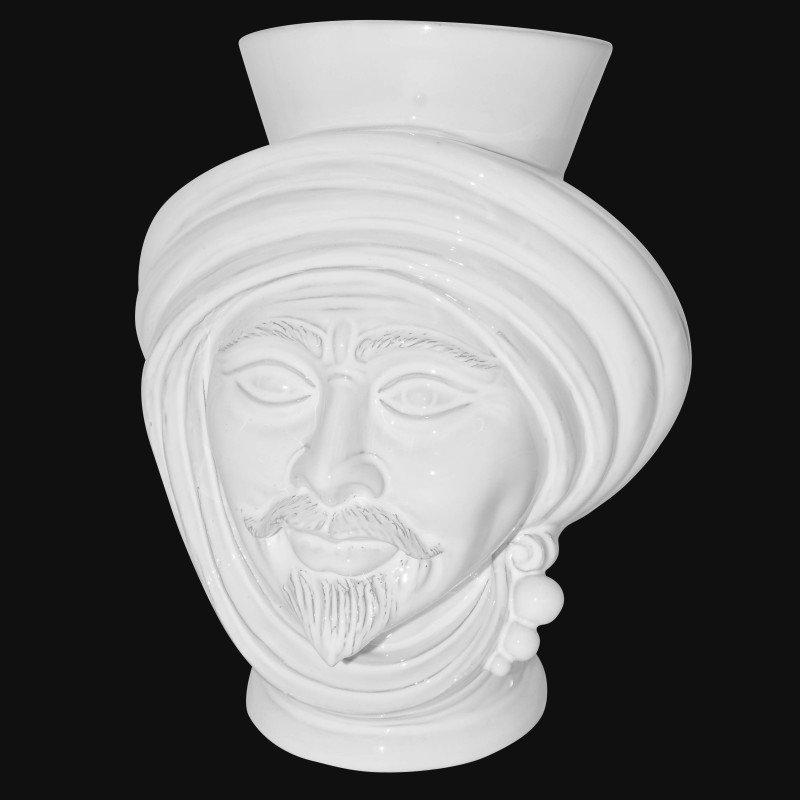 Moorish Head h 30 modern white line male  - 1