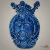 Ceramic Head h 40 integral blue male - Modern Moorish heads Sofia Ceramiche  - 1