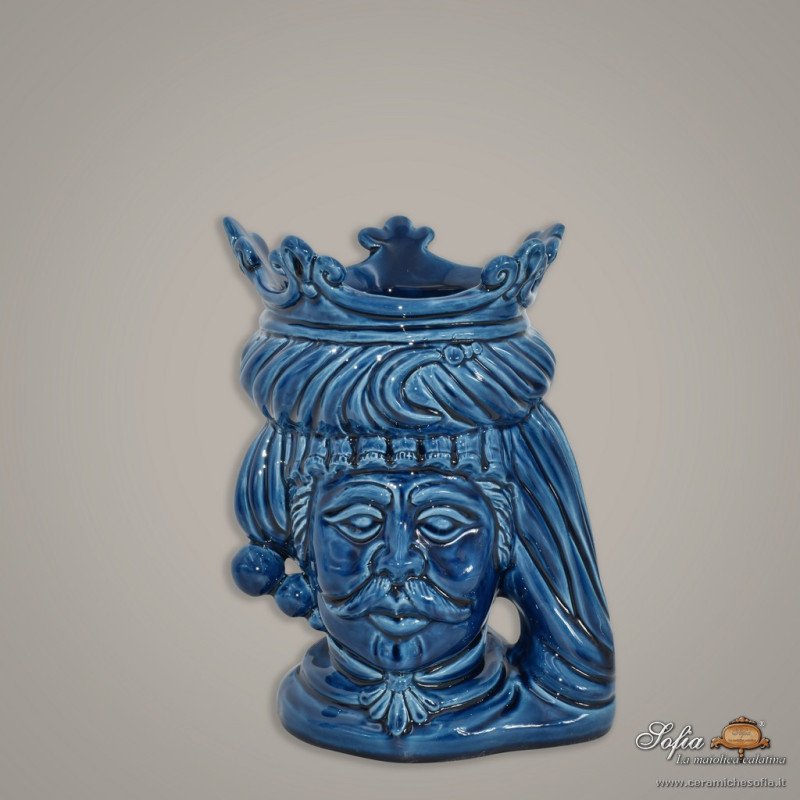 Sicilian ceramic "Moor's head" from Caltagirone.  - 1