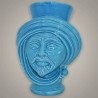 Testa h 30 Integral turquoise man - Modern Moorish heads Sofia Ceramiche  - 1