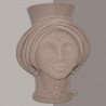 Testa h 30 Matt dove gray woman - Modern Moorish heads Sofia Ceramiche  - 1