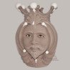 Ceramic moor's Head h 38 matt  - Modern Moorish heads Sofia Ceramiche  - 1