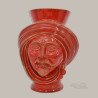 Testa h 30 Integral Red man - Modern Moorish heads Sofia Ceramiche  - 1