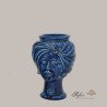 Head h 16 tuareg intense blue woman - Modern Moorish heads Sofia Ceramiche  - 1