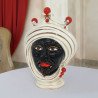 Testa h 30 in Avorio maschio moro - Modern Moorish heads Sofia Ceramiche  - 1