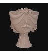 Ceramic Male Head Caltagirone | Zahira Matte Dove Gray 30cm - Moori...