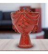 Testa Uomo Ceramica Caltagirone | Zahira Rosso Fuoco 30cm | Teste d...