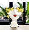 Testa di Moro con limoni "Zahira" donna | White and Lemon 30 cm | T...