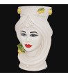 Dark brown h 45 turban White and Lemon female - Moorish Head | Sici...