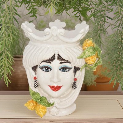 Head h 25 cm White and Lemon female - Moorish Head | Sicilian Moor ...