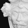 Ceramic Head with lemons h 25 white line male - Modern Moorish heads Sofia Ceramiche  - 2