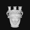 Candlestick head h 25 white line female - Modern Moorish heads Sofia Ceramiche  - 1