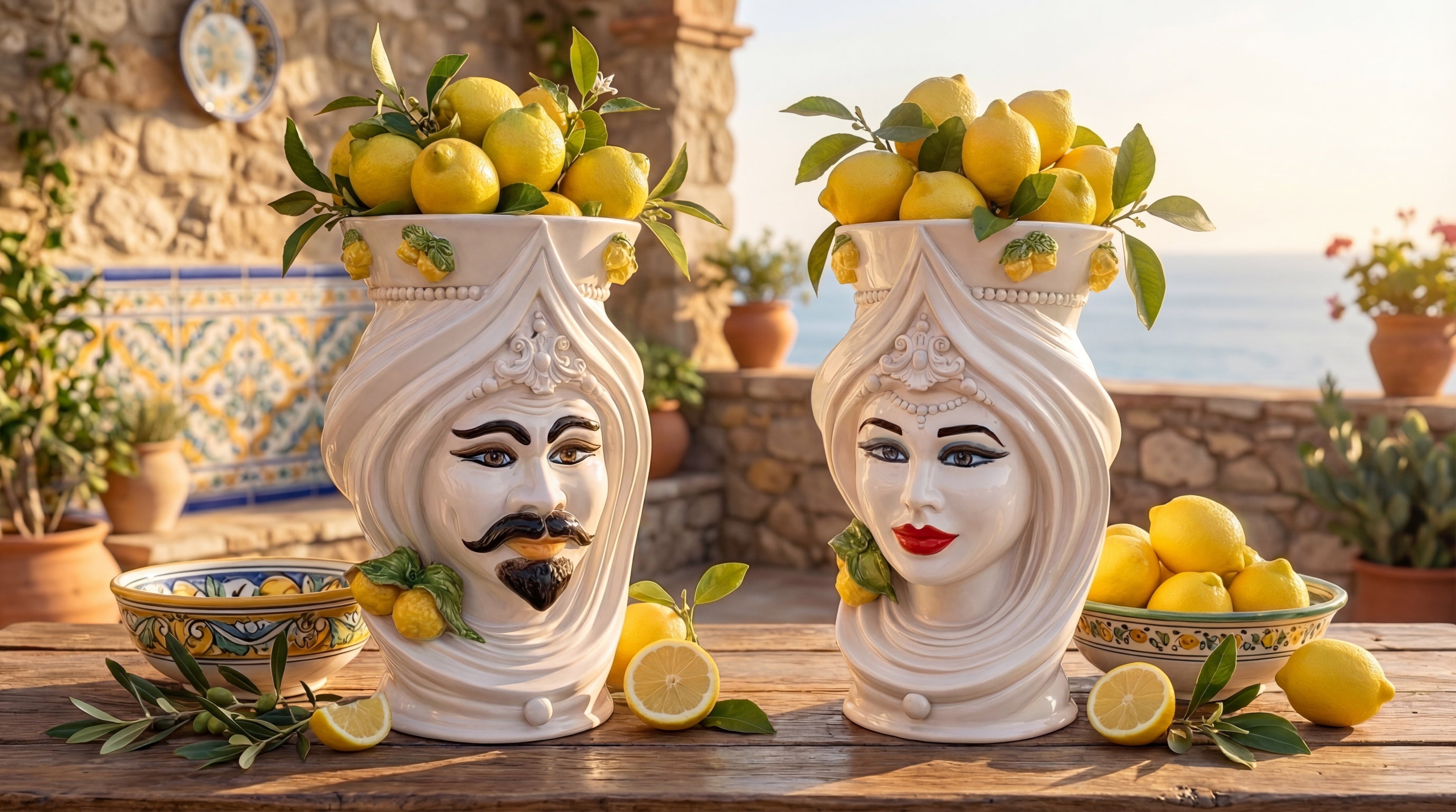 White and Lemon - Moorish Head