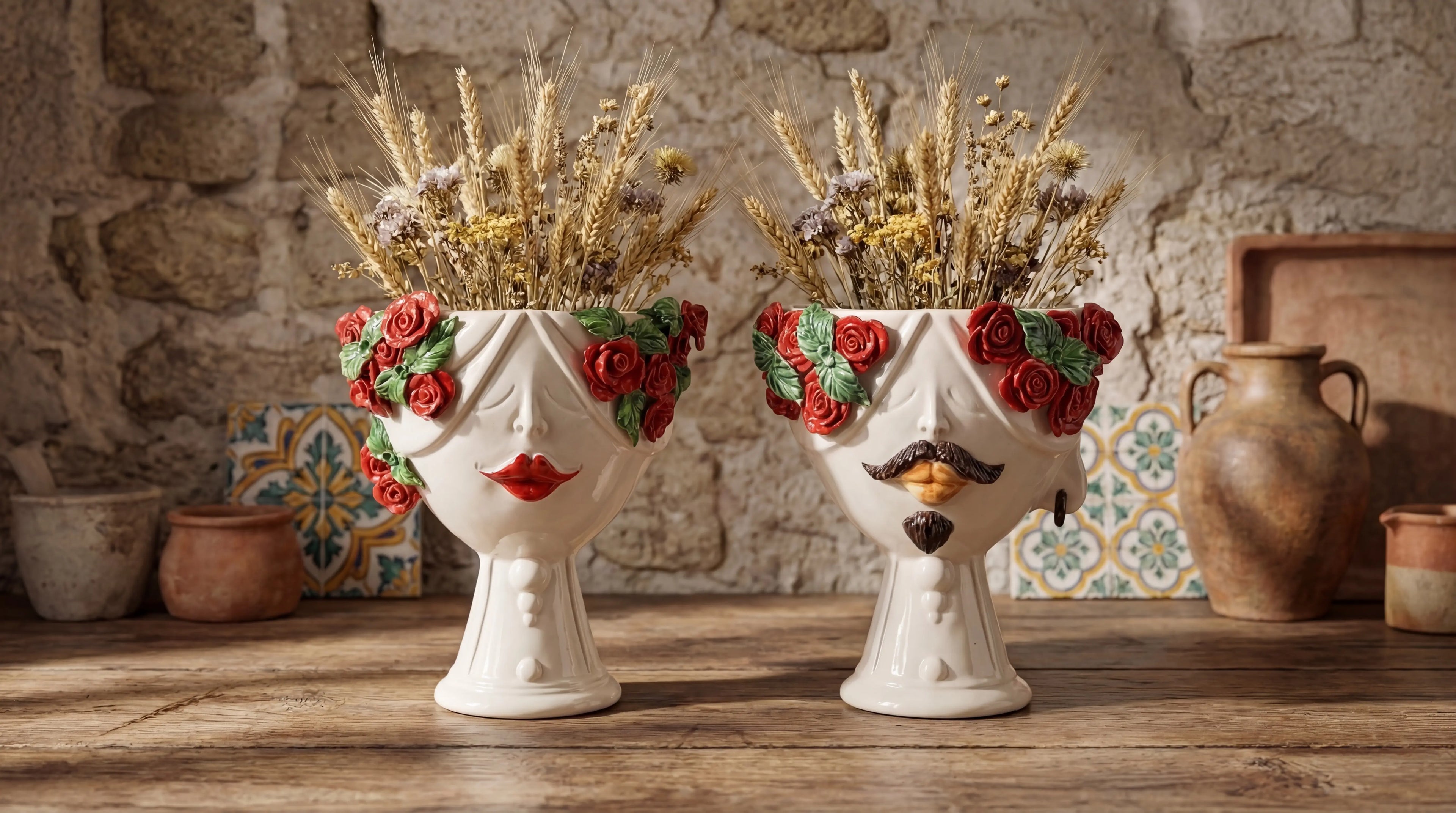 White and Color - Moorish Head