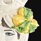 Handcrafted Teste di Moro ceramic with lemon and leaf details, blending tradition and modern design.
