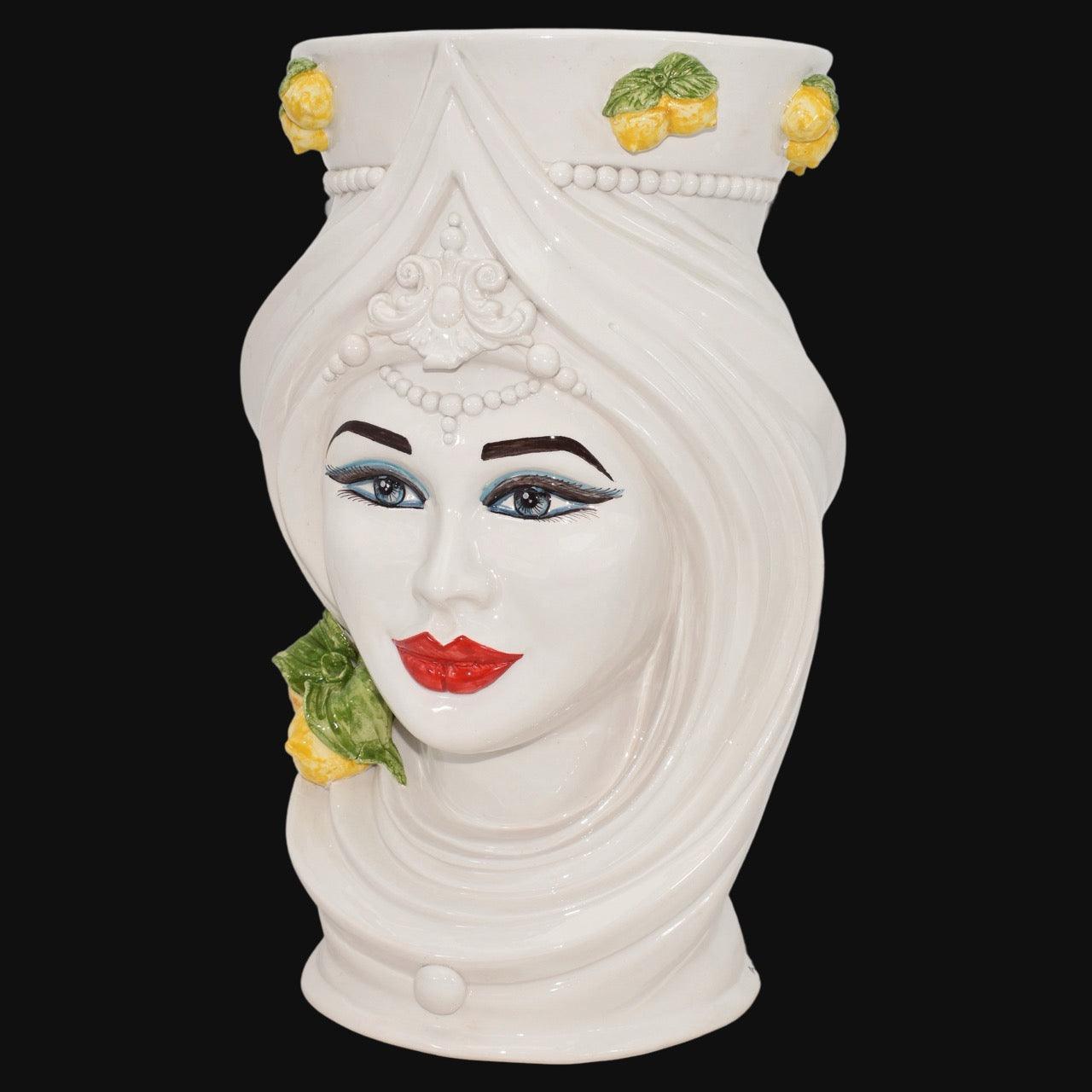 testa-di-moro-h-45-turbante-white-and-lemon-femmina-ceramiche-di-caltagirone-sofia-3 - Moorish Head