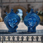Testa di Moro, Uomo, Blu Intenso. Ceramiche Sofia, Caltagirone