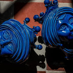Testa di Moro, Uomo, Blu Intenso. Ceramiche Sofia, Caltagirone