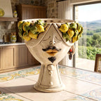 Handcrafted Teste di Moro ceramic vase with lemon accents, blending tradition and modern design for home decor.