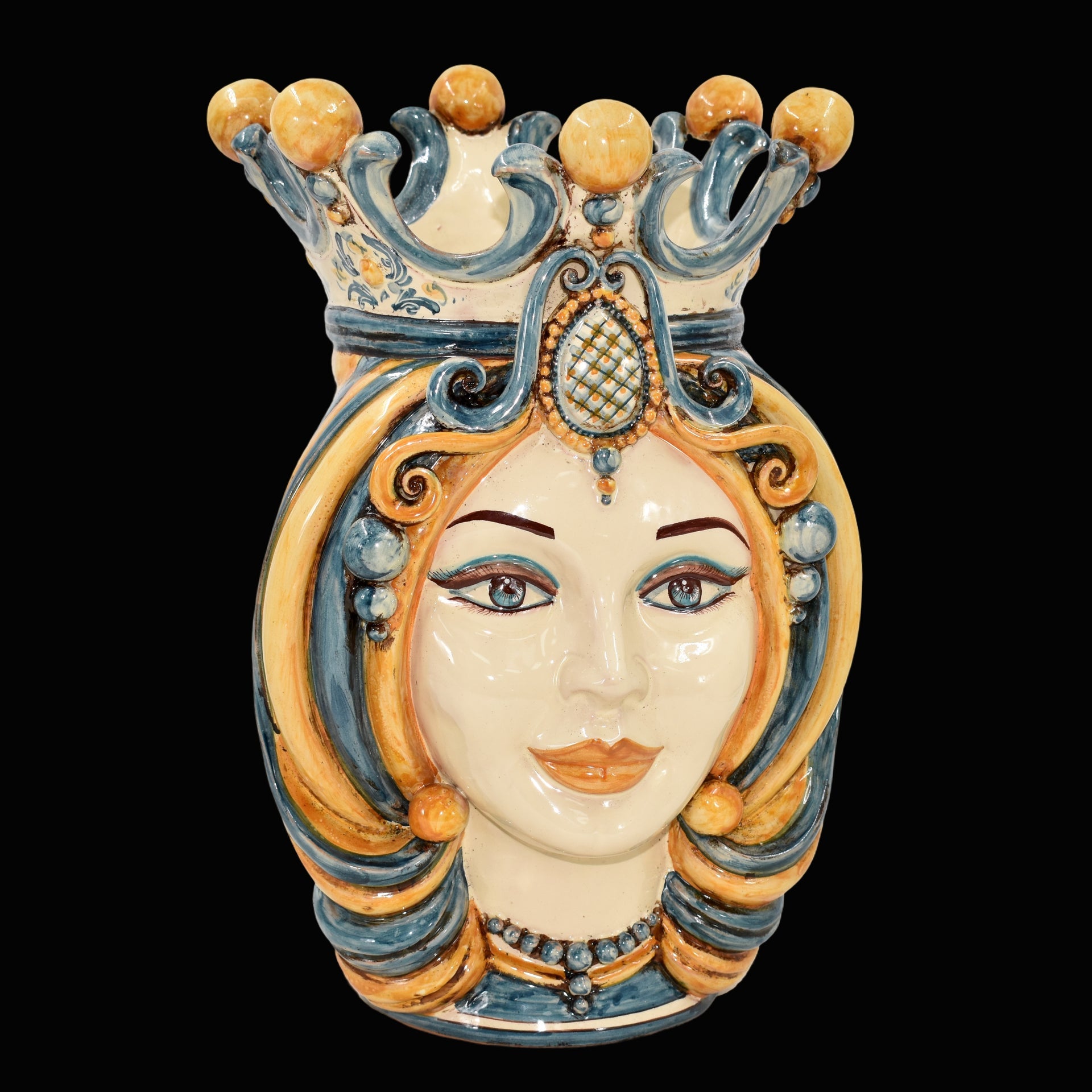 testa-h-38-in-blu-e-arancio-femmina-ceramiche-di-caltagirone-sofia-ceramiche-di-caltagirone-sofia-3_x1920_ff623ebc-b552-4a6a-8176-a62919e88b86 - Moorish Head