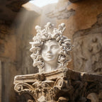 Testa Medusa h 38 cm - White Line | Ceramica di Caltagirone